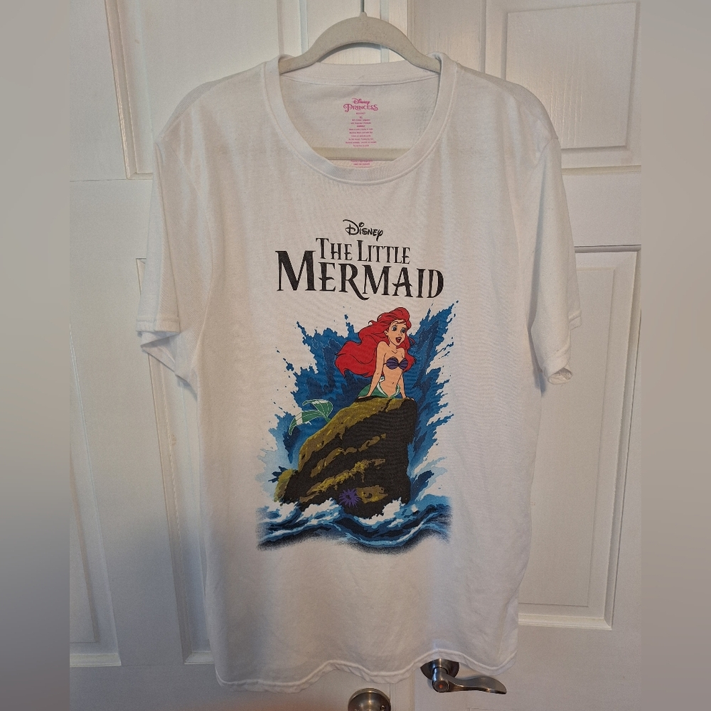 White Disney The Little Mermaid T-Shirt - Size XL